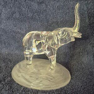 Clear Glass Elephant